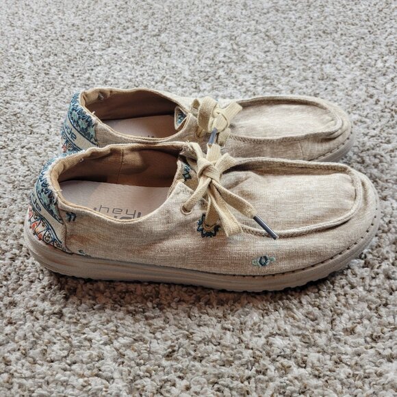 Hey Dude Women's Sunflower Beige Size 8 US - Picture 2 of 7